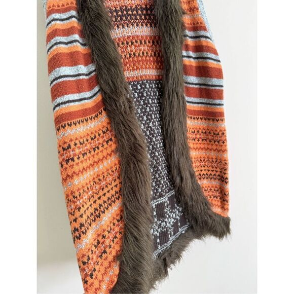 Forever 21 boho Y2K faux fur vest sz PM - Picture 4 of 6